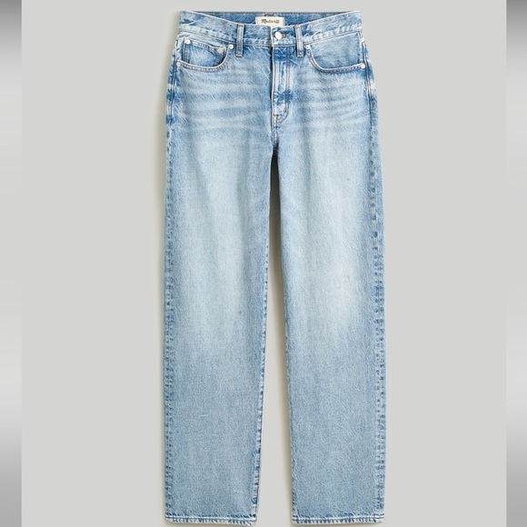 NWOT Madewell Low-Slung Straight Jeans in Olvera Wash Size 33 - Picture 9 of 16